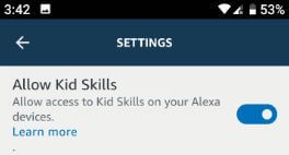 Alexaアプリのキッズスキルを有効にする方法