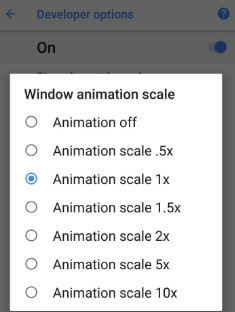 Android Oreo8 1でアニメーションを無効にする方法