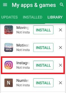 不明なネットワークエラーを修正するには、AndroidにInstagramアプリを再インストールしてください