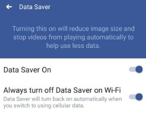 Android携帯のFacebookアプリでデータセーバーを有効にする