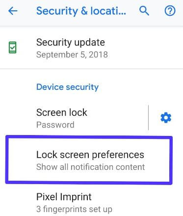 通知の変更Android設定Pixel3