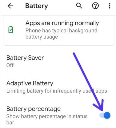 Google Pixel3aおよびPixel3aXLでバッテリーの割合を表示する方法